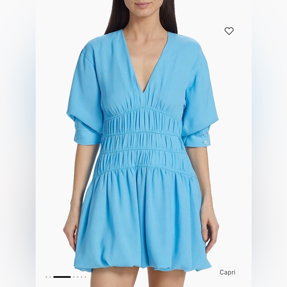 Jonathan Simkhai Diem Gauze Bubble-Hem Minidress